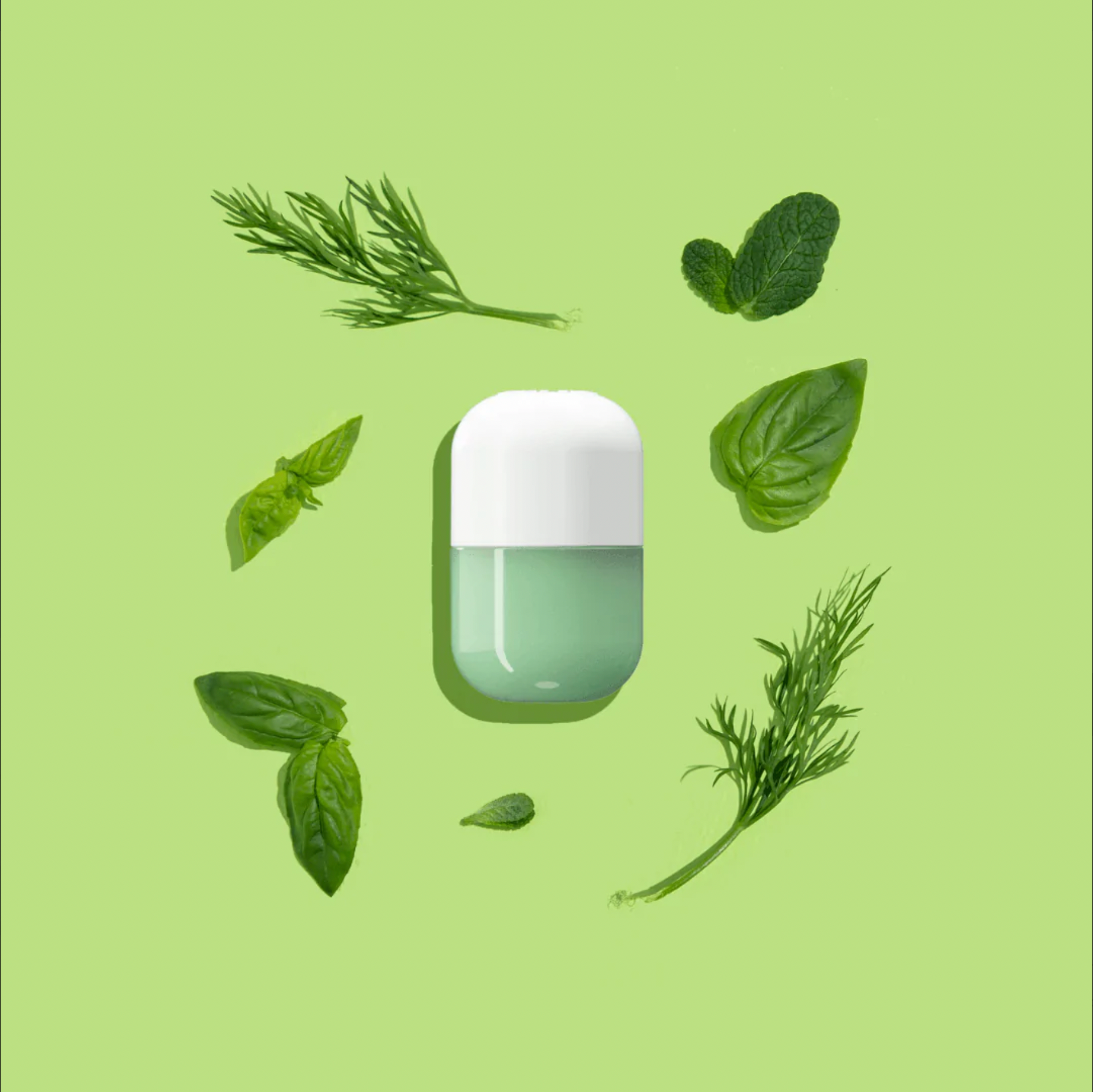 vitamin capsule Basil & Grass